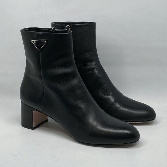 Prada Leather Zip Ankle-Booties - Picture 3 of 14